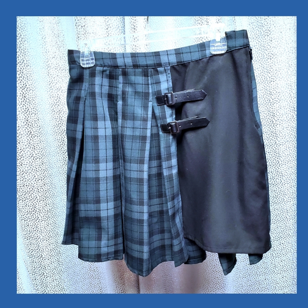 Pleated Mini Skater Skirt by Hot Topic